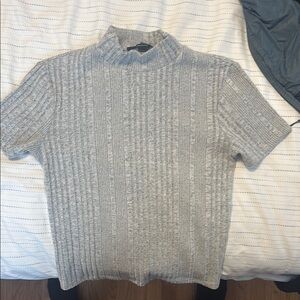 Gray Cable Knit Men's Sweater
